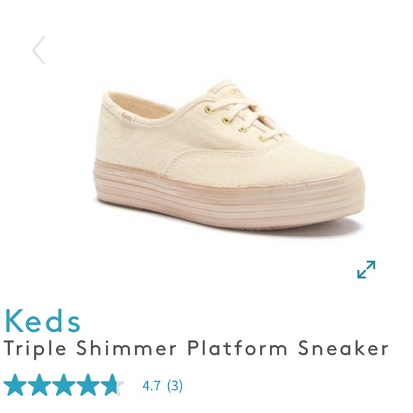 keds triple shimmer platform sneaker